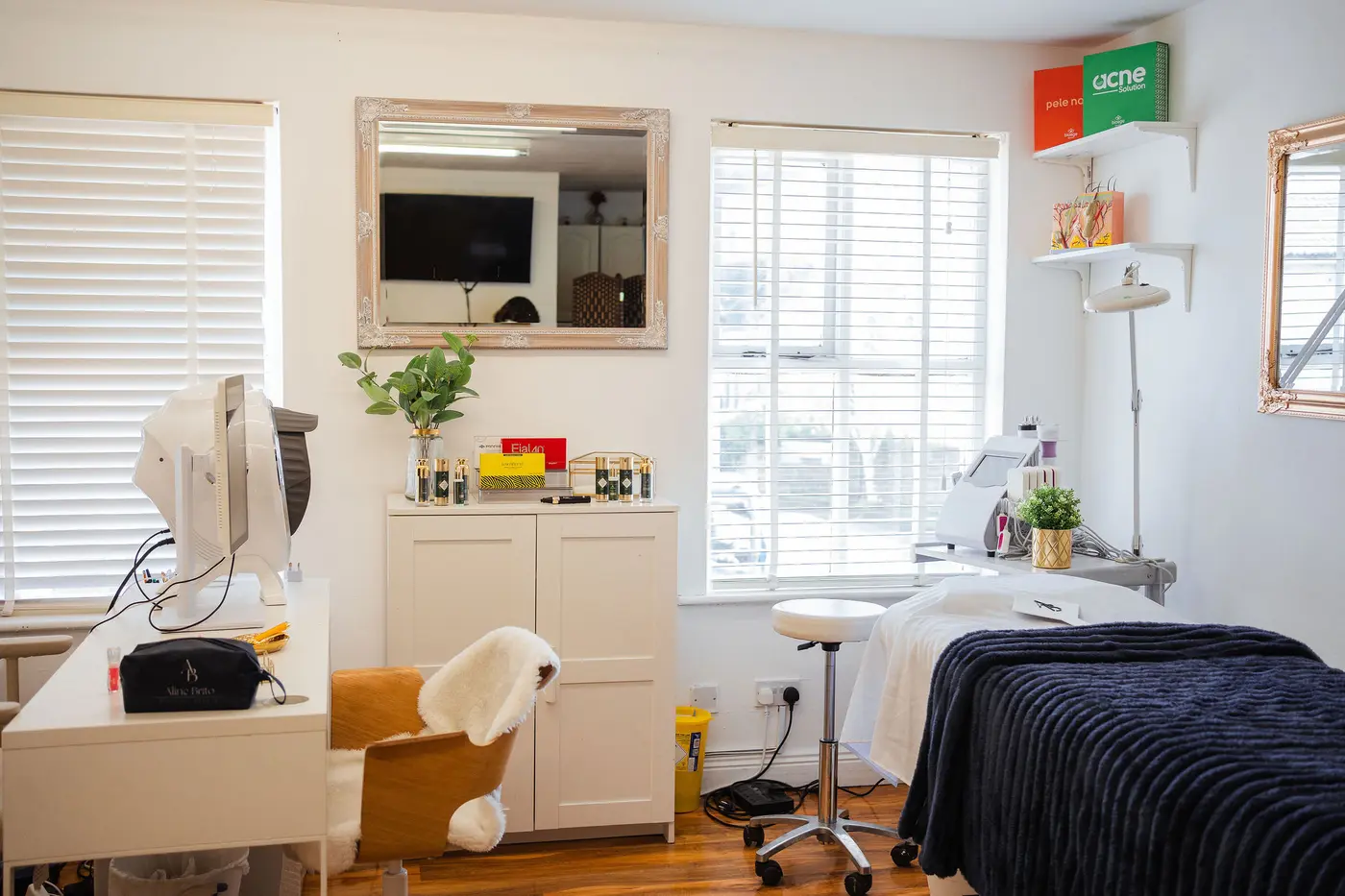 Treatment room at Aline Brito Beauty Clinic in Clane